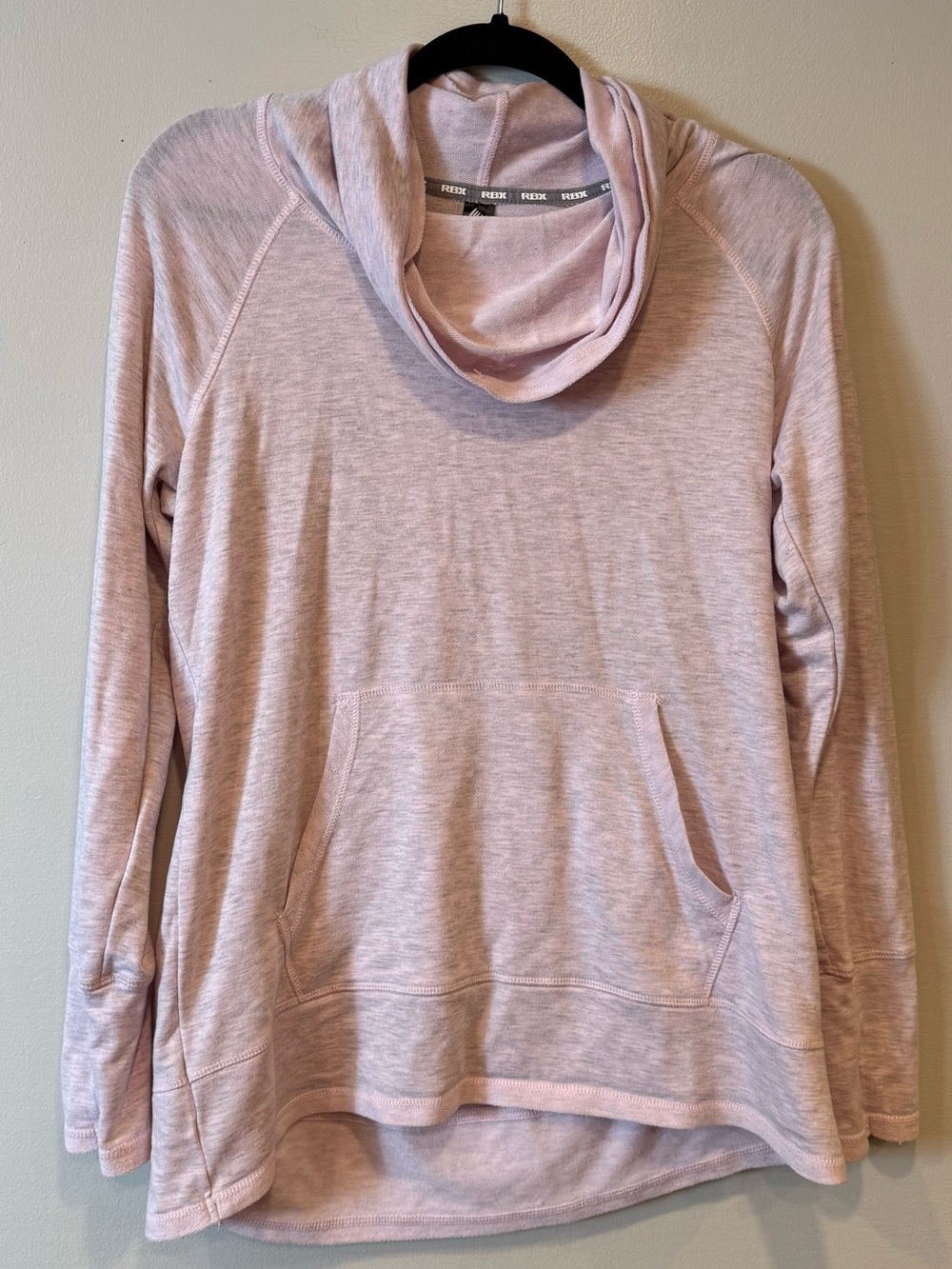 RBX Active Pink Heathered Cowl Neck Pullover Sweatshirt Women's Medium